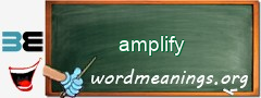 WordMeaning blackboard for amplify